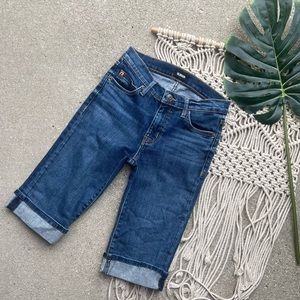Hudson Cuffed Knee Jean Shorts Size 25